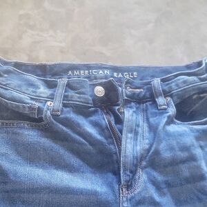 American Eagle Blue Relaxed Mom Jeans